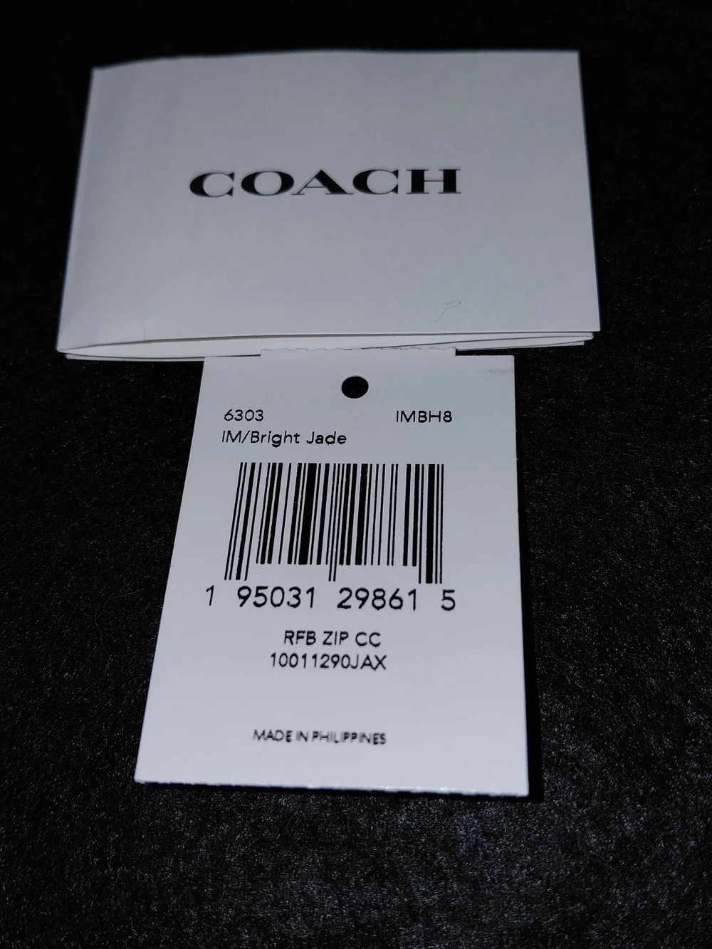 NWT! Coach Green (Bright Jade) Pebbled Leather Zip Card Case with Wristlet Chain